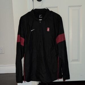 Nike Black Stanford Men's Quarter Zip Windbreaker